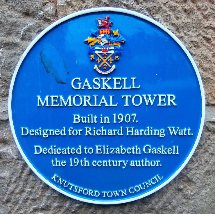 Gaskell Memorial Tower Blue Plaque