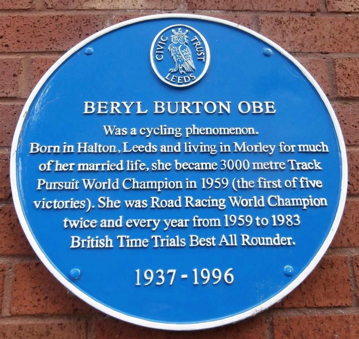 Beryl Burton OBE (1937 -1996) Blue Plaque